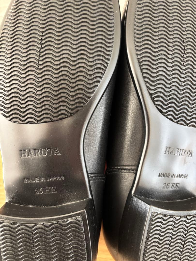 HARUTA スムース素材のスポックシューズ #SD150 ブラック25EE