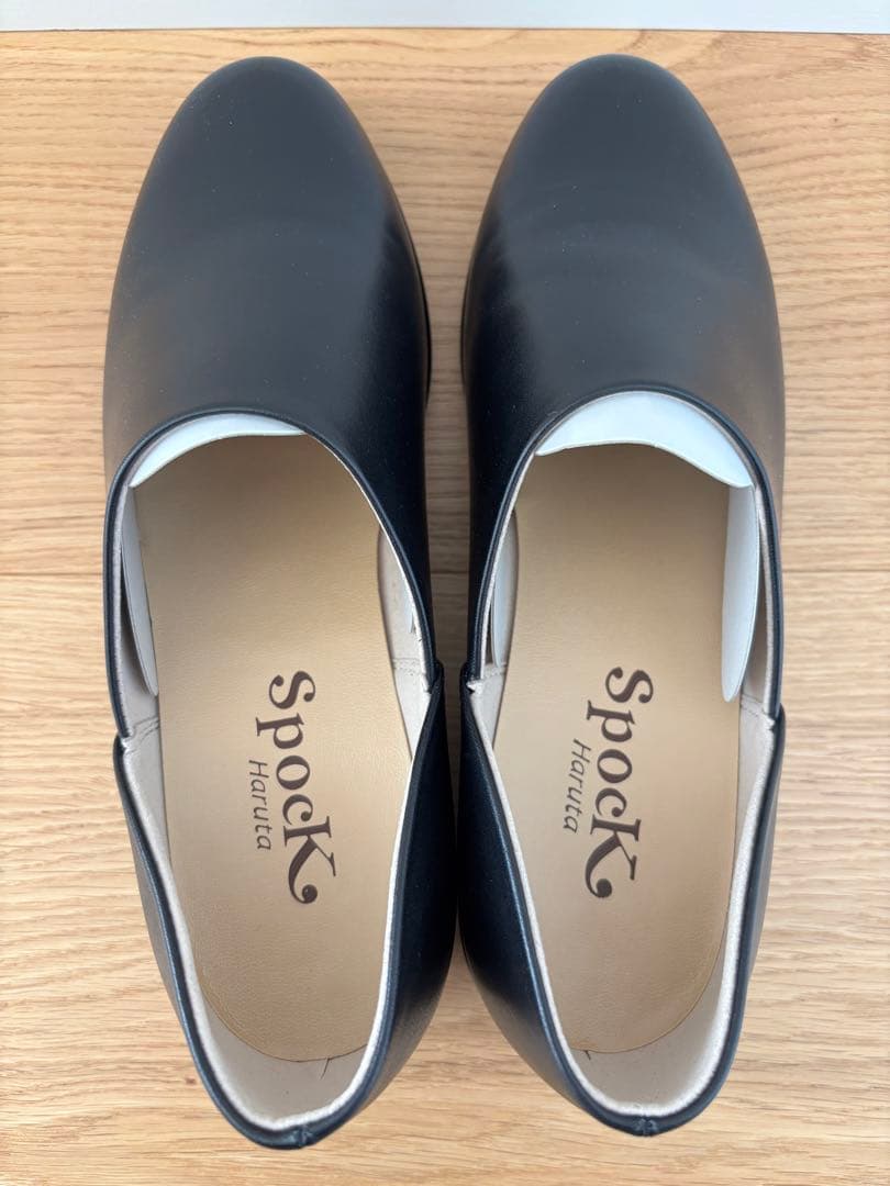 HARUTA スムース素材のスポックシューズ #SD150 ブラック25EE