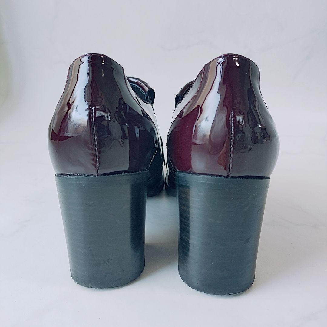 美品✨定価3.5万 ルーカグロッシ 本革 レザー エナメル タッセル シューズ