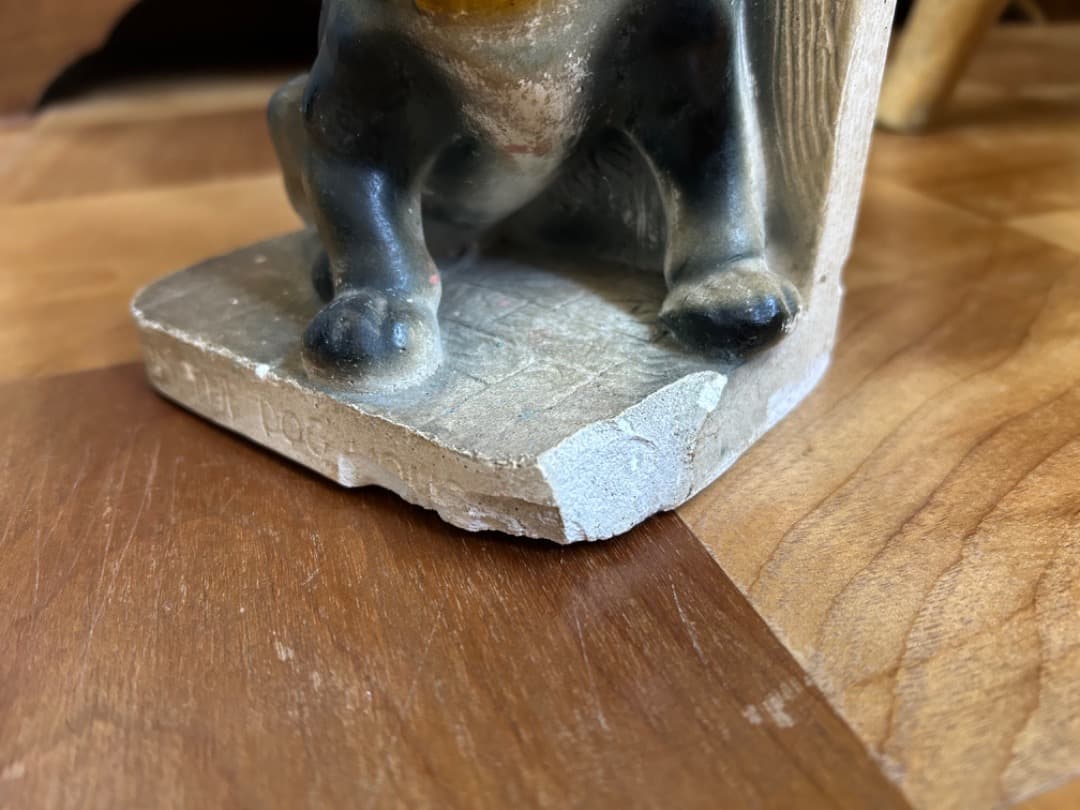 ビンテージ チョークウェア フレンチブルドッグ ブックエンド Bulldog