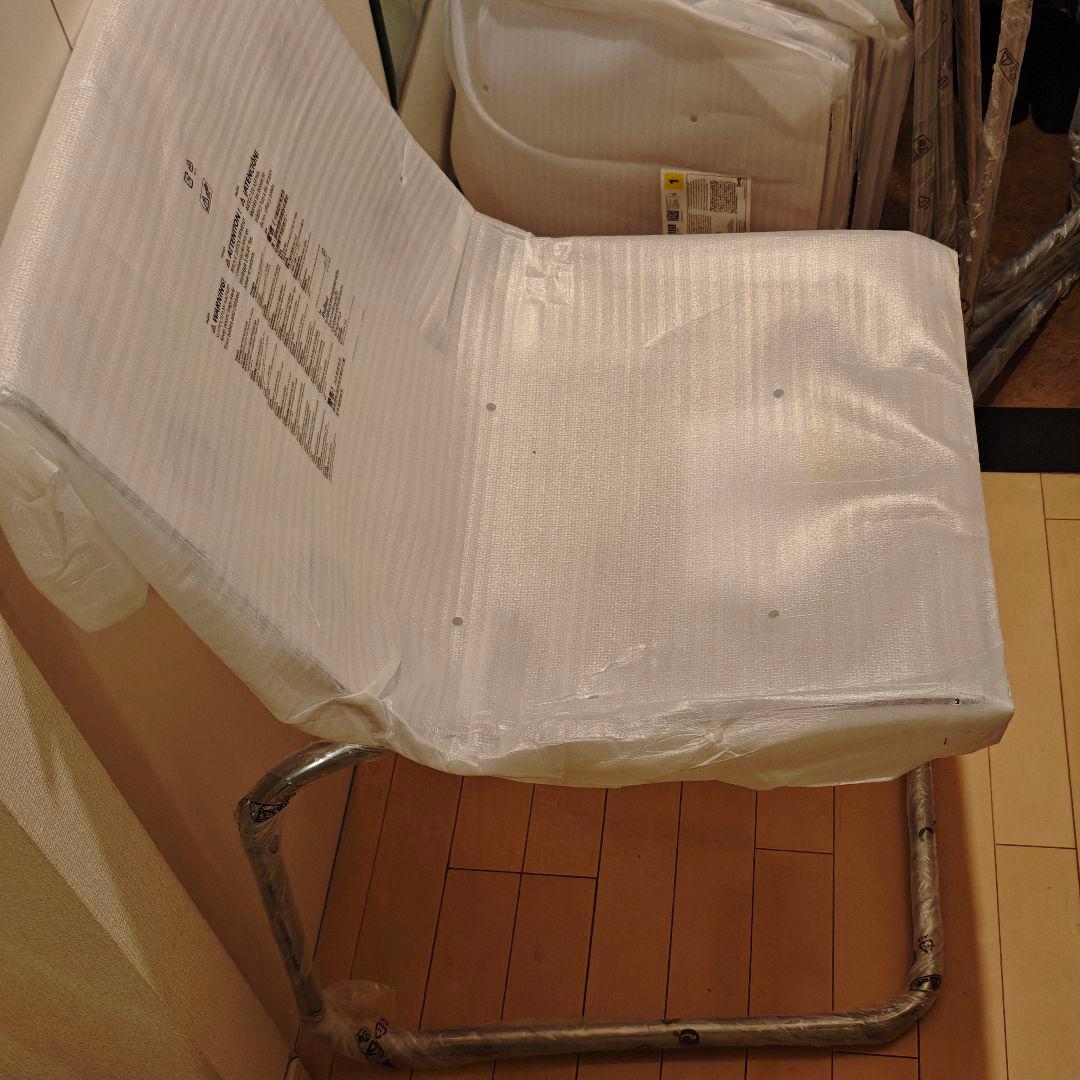 新品未使用IKEA トービアスTOBIAS チェア透明椅子クロムメッキ