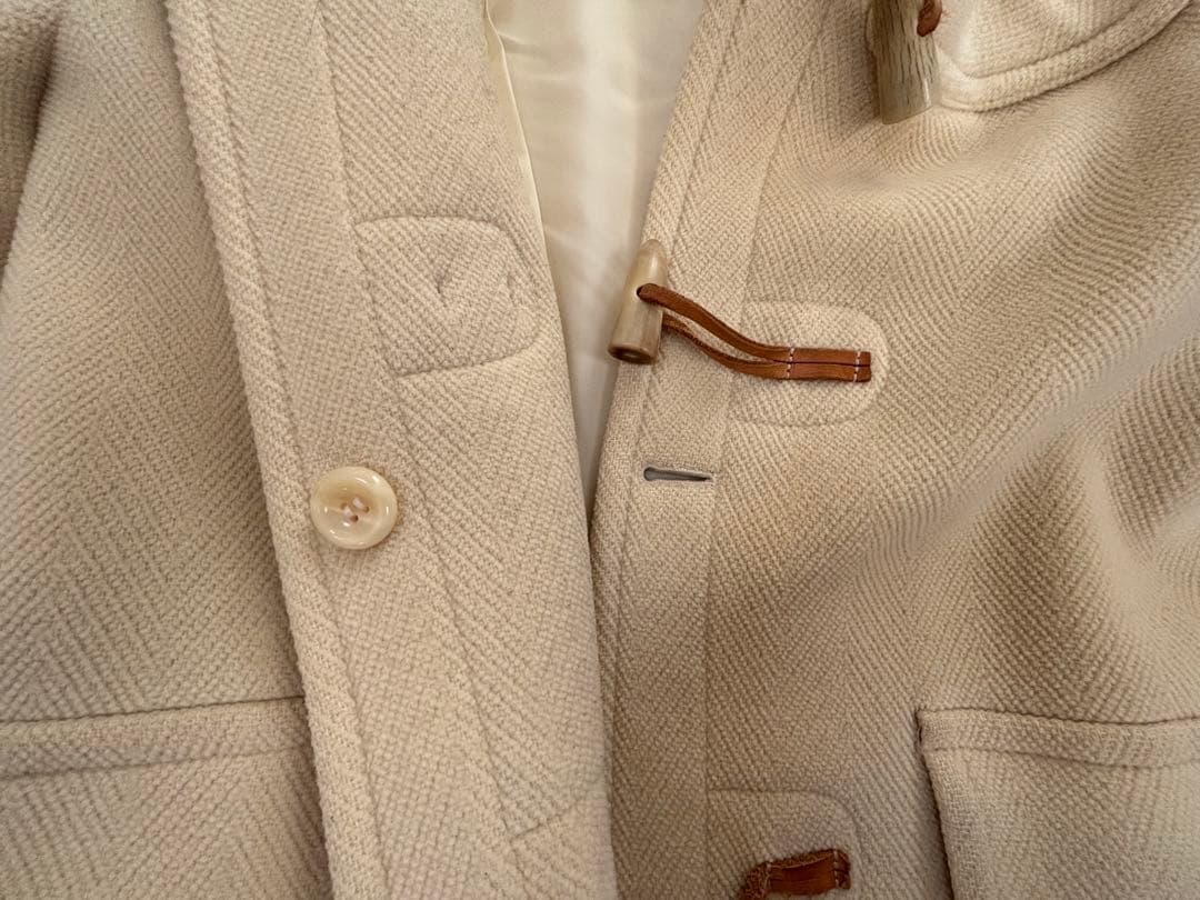 【OLD ENGLAND】ダッフルコート　オフホワイト　クリーム色　クリーニング