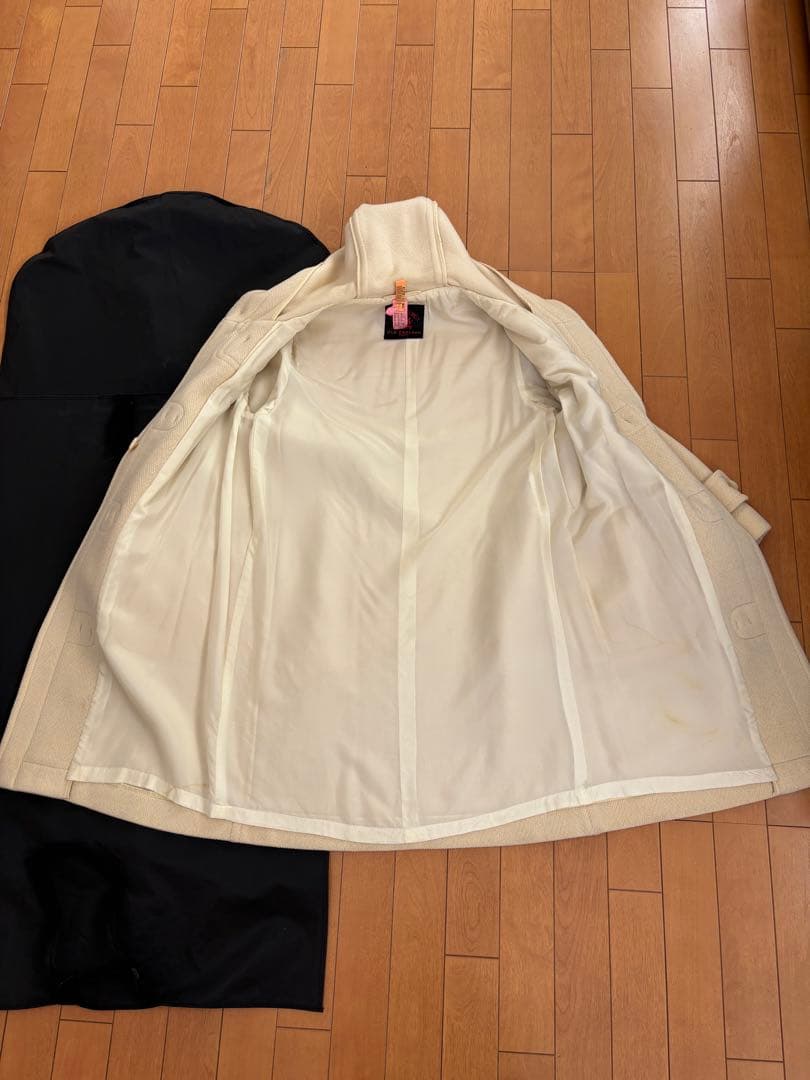 【OLD ENGLAND】ダッフルコート　オフホワイト　クリーム色　クリーニング