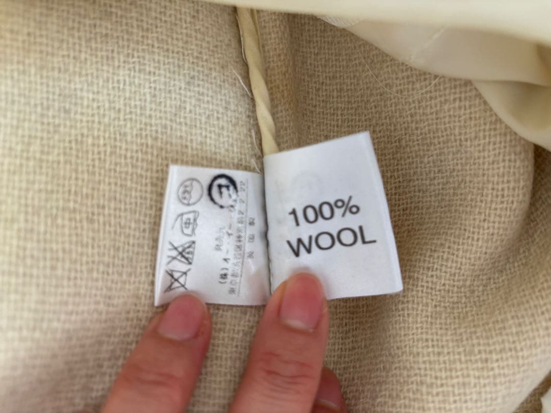 【OLD ENGLAND】ダッフルコート　オフホワイト　クリーム色　クリーニング