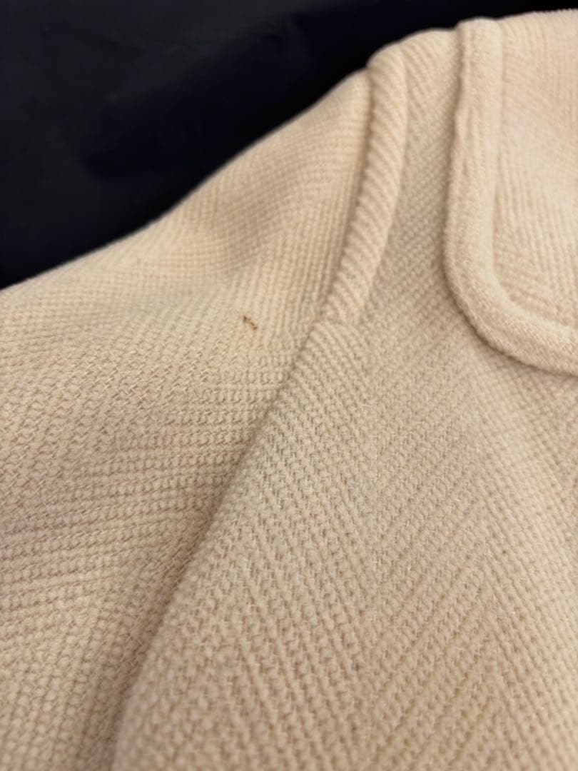 【OLD ENGLAND】ダッフルコート　オフホワイト　クリーム色　クリーニング