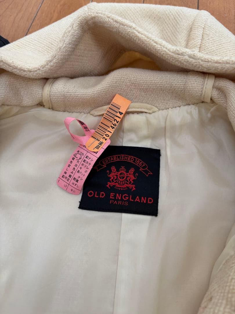 【OLD ENGLAND】ダッフルコート　オフホワイト　クリーム色　クリーニング