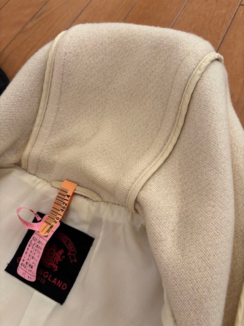 【OLD ENGLAND】ダッフルコート　オフホワイト　クリーム色　クリーニング