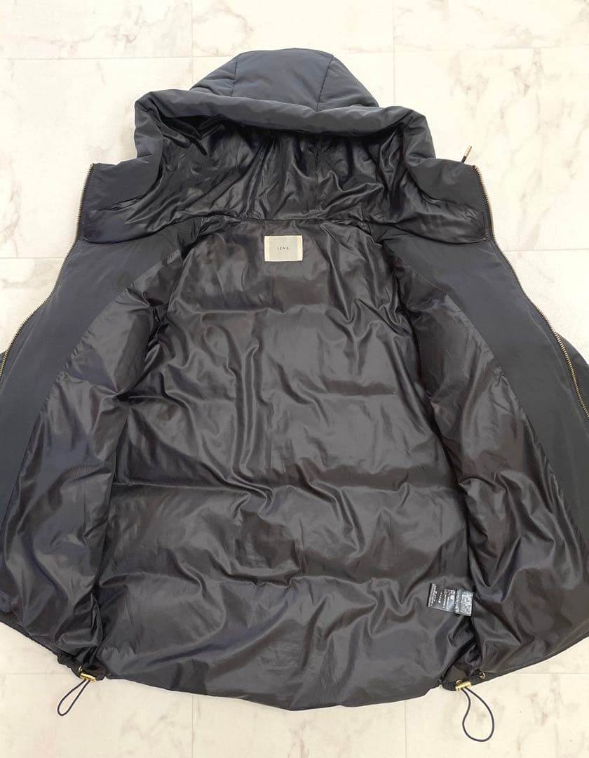 ☆美品☆イエナ 定価38,500円 フーデットショートダウン 36　ブラック