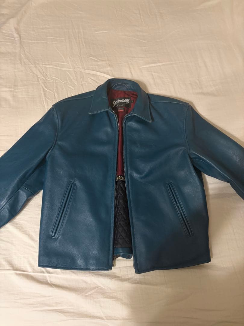 ジャケット・アウター Supreme x Schott Leather Racer Jacket M