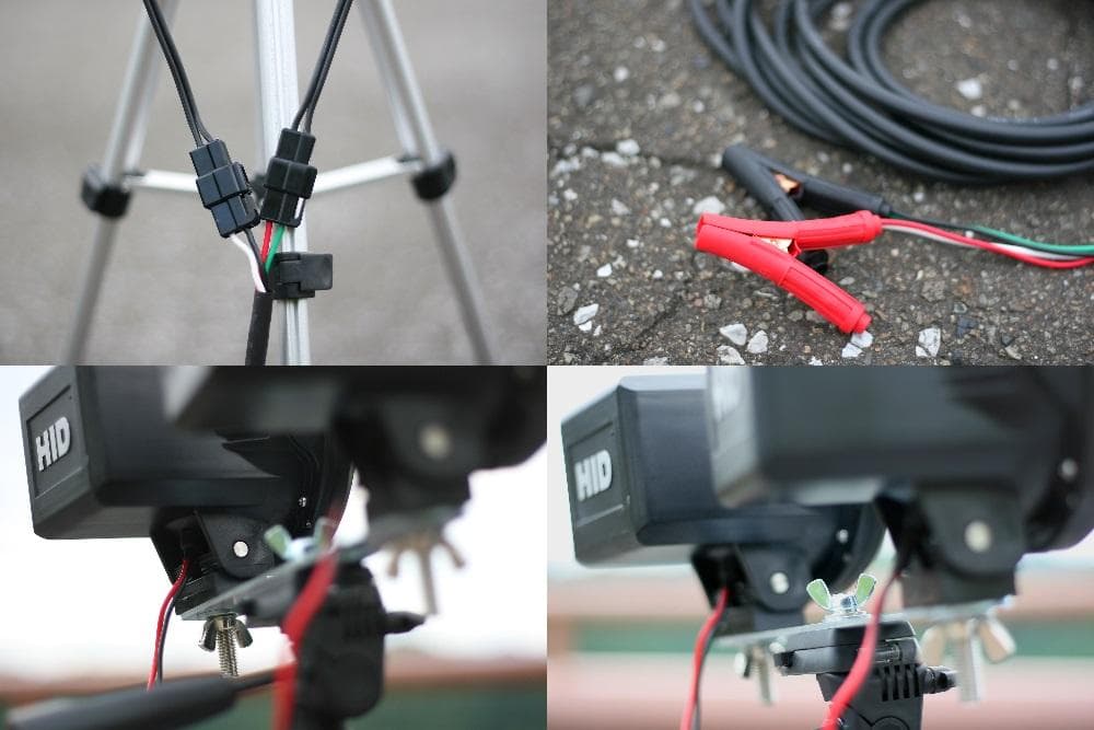 灯火採集 HID2灯ライト 55Ｗ×2 6000Ｋ 紫外線強化 三脚付