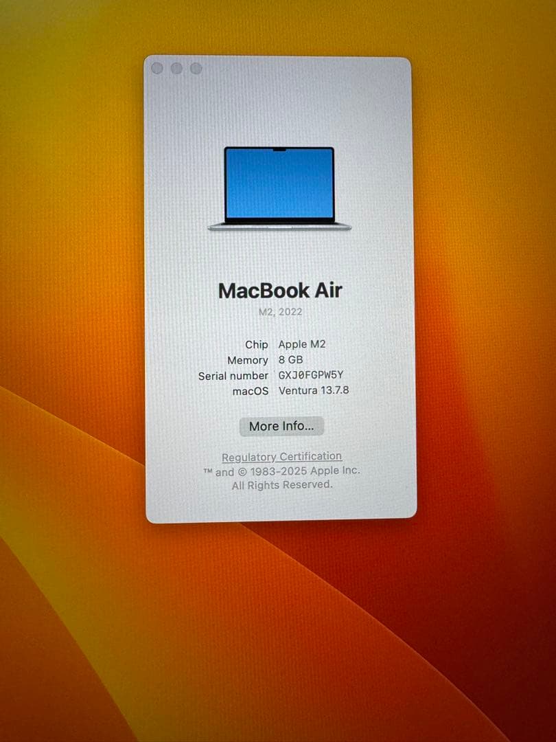 Apple MacBook Air M2 2022 本体