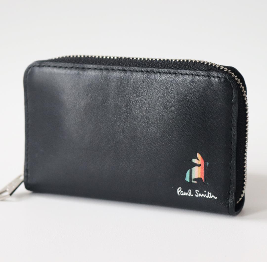 新品タグ付き【ポールスミス】現行モデル 幸運！ラビット カード＆ケース 黒