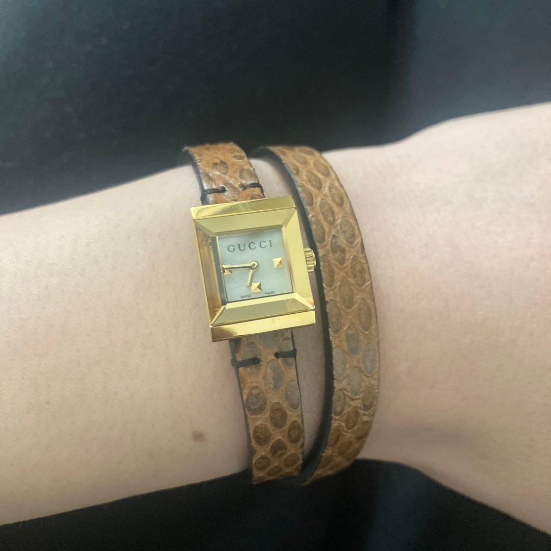 GUCCI レザーベルト 腕時計
