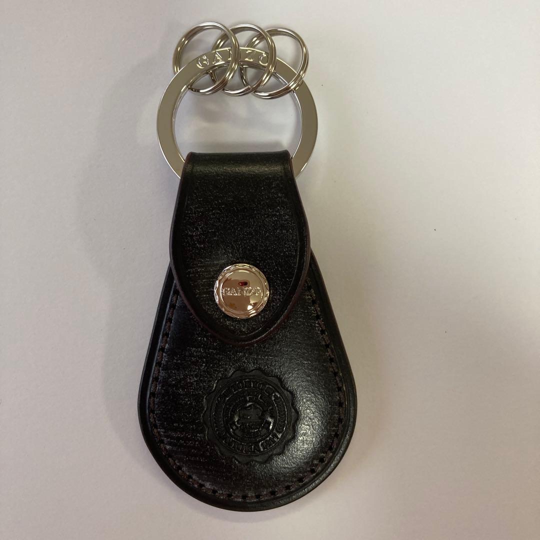 GANZO ダークブラウンレザー キーホルダー