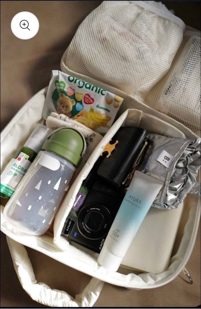 【新品未使用】calinマザーズポーチバッグ アイボリー