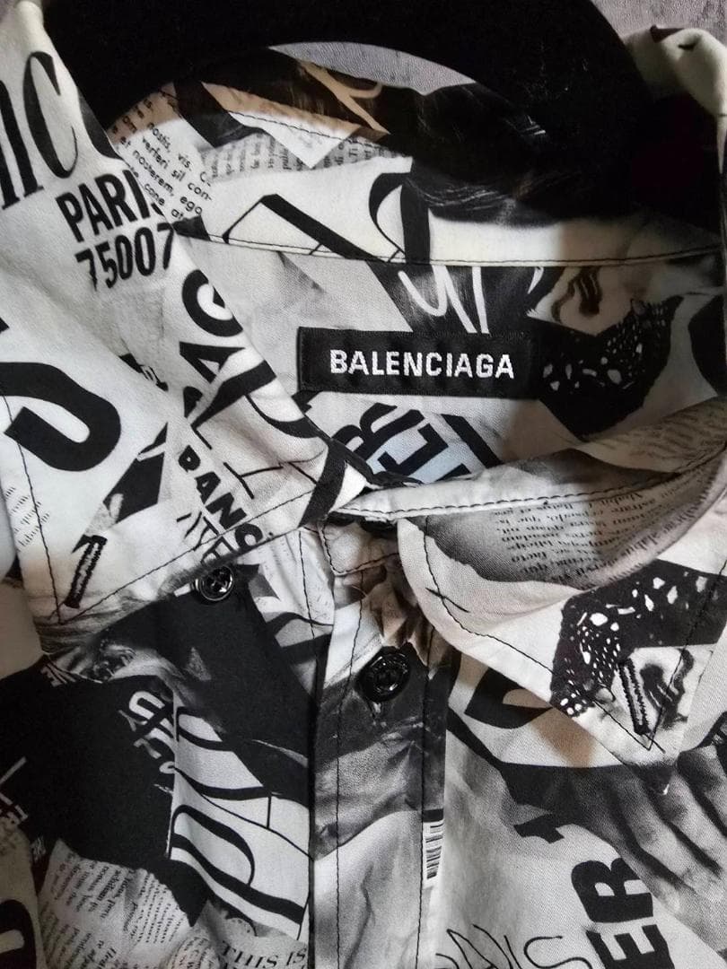 BALENCIAGA メンズ オーバーサイズ 長袖 シャツ 38 バレンシアガ