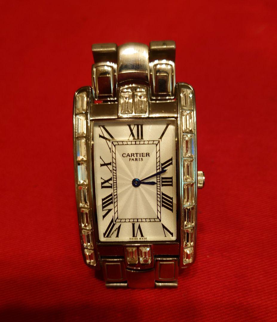 赤*荻様 タンク シルバー 時計