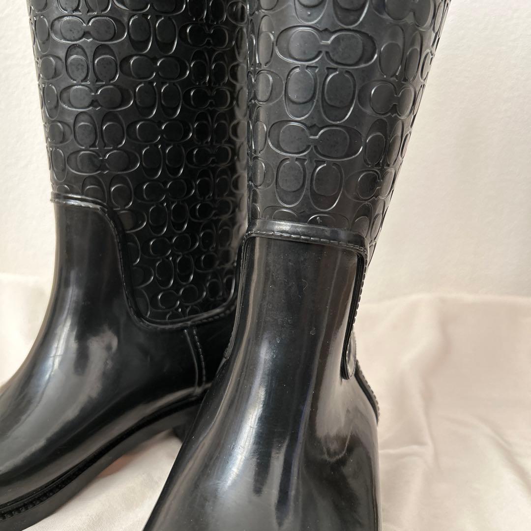 COACH バックリボンレインブーツ・ロングブーツ