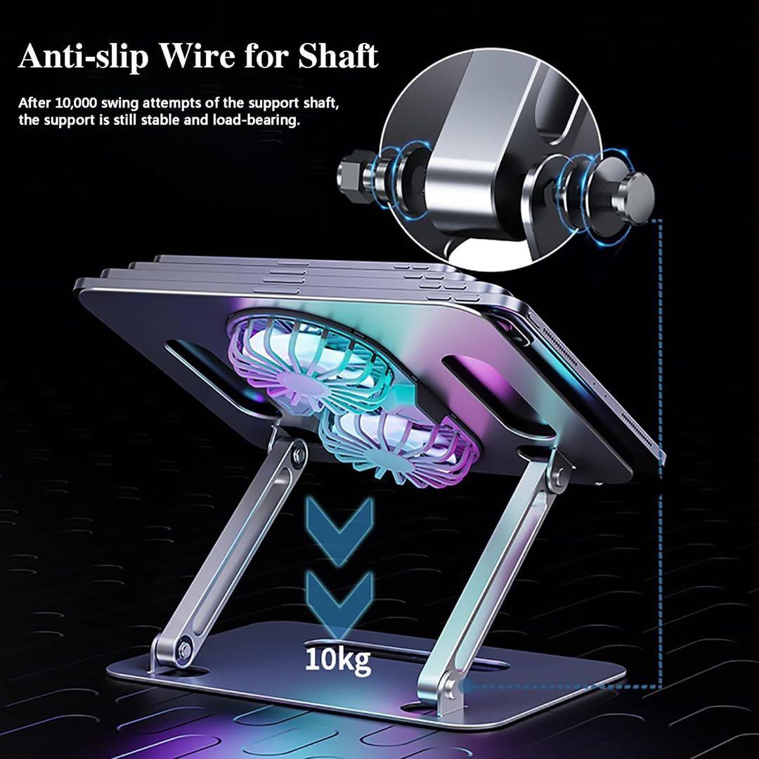 19-9ノートパソコンスタンド 冷却パッド ファン付きUSB即購入OK❣️ PC