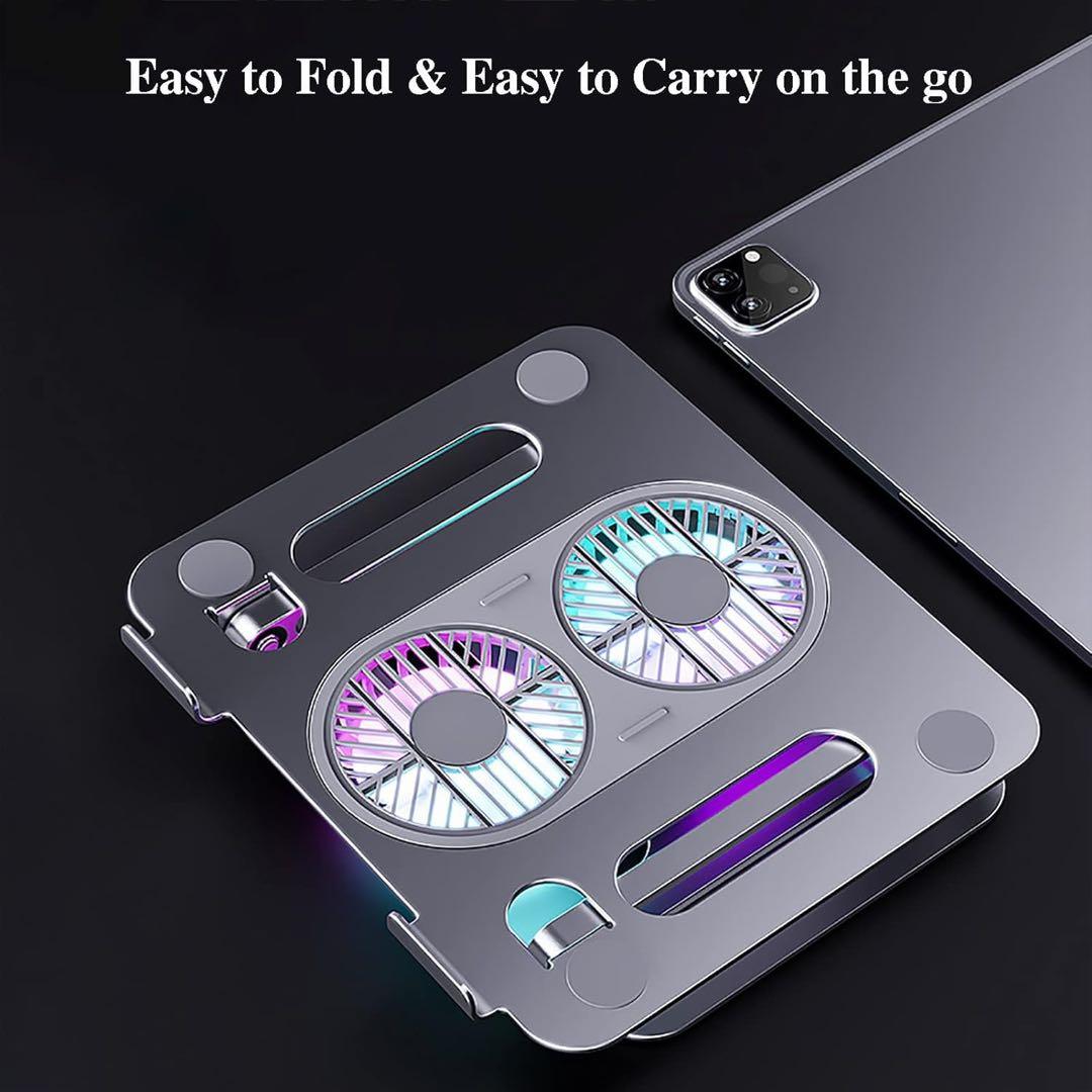 19-9ノートパソコンスタンド 冷却パッド ファン付きUSB即購入OK❣️ PC