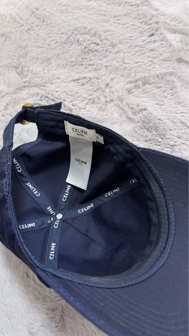 CELINE ネイビー ベースボールキャップ