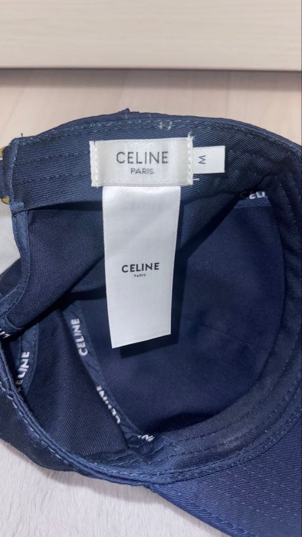 CELINE ネイビー ベースボールキャップ