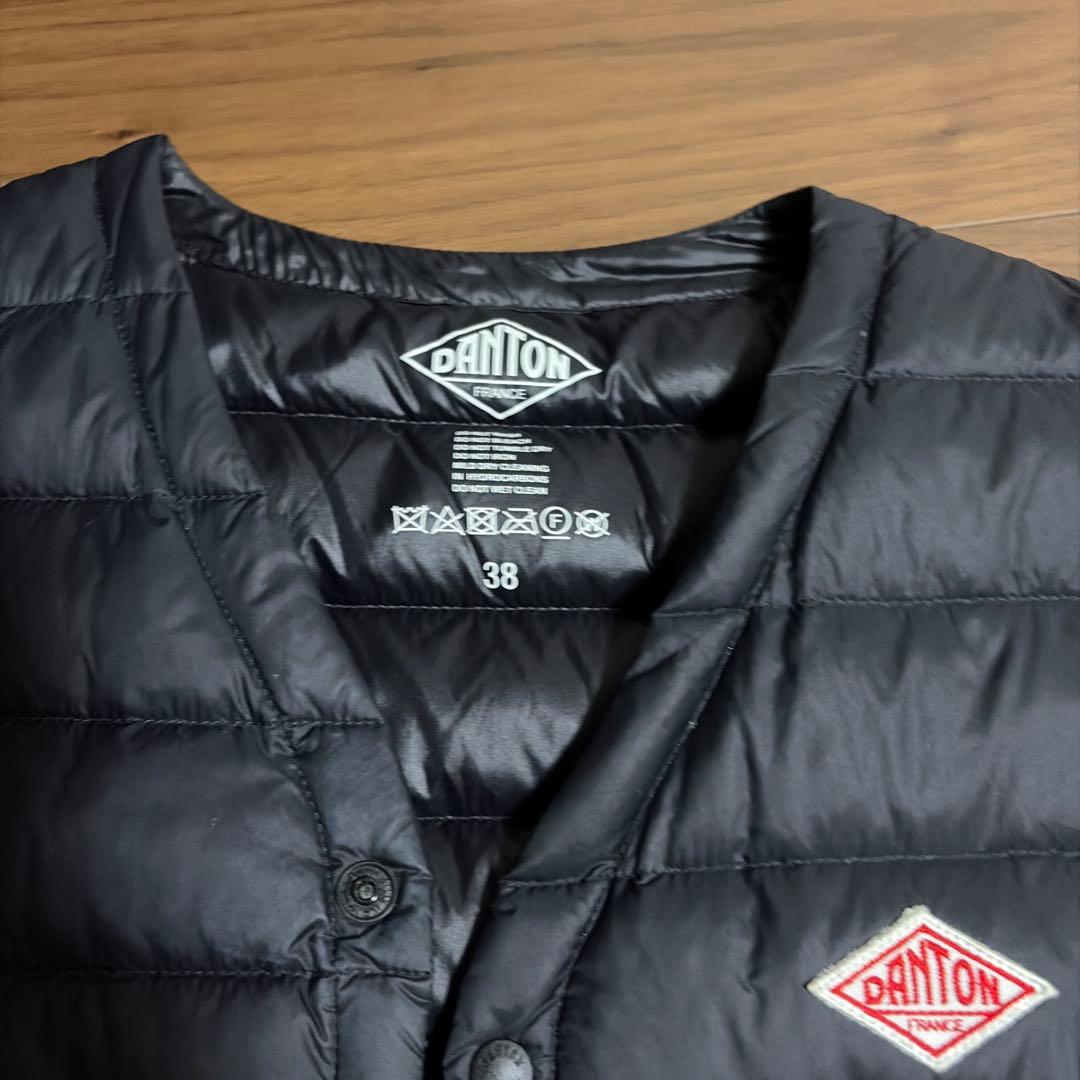 PANTON ブラック ダウンベスト 38