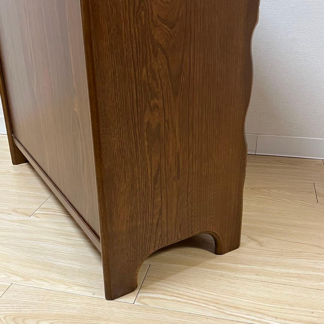 美品 Karimoku カリモク 木製 電話台 キャビネット飾り棚