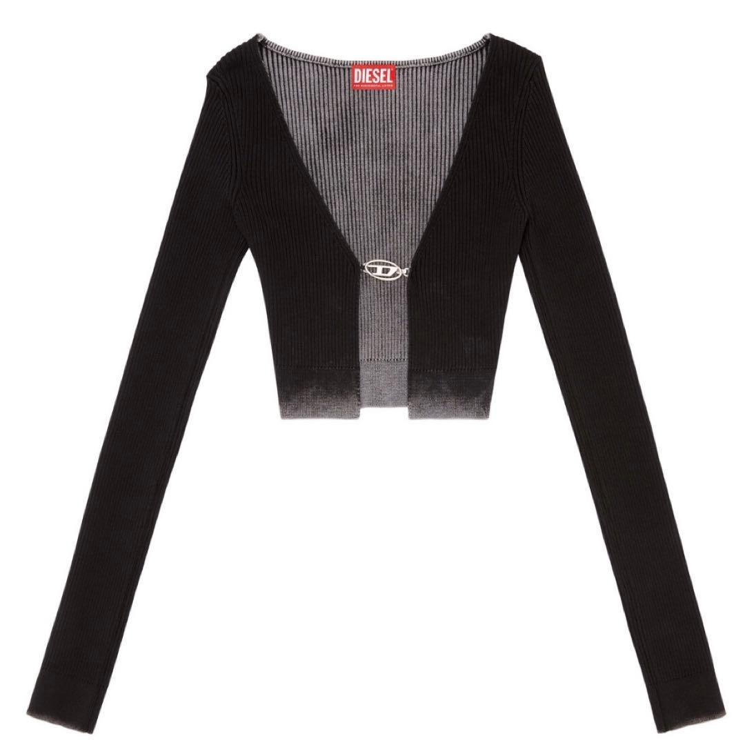 DIESELディーゼルニットカーディガン　dロゴ　M-Latina Mサイズ