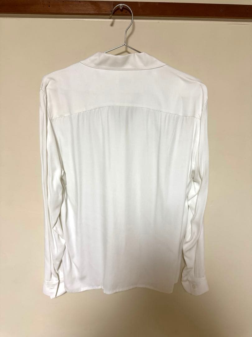 SANDRO PARIS ホワイト　オープンカラーシャツ　メンズL 美品