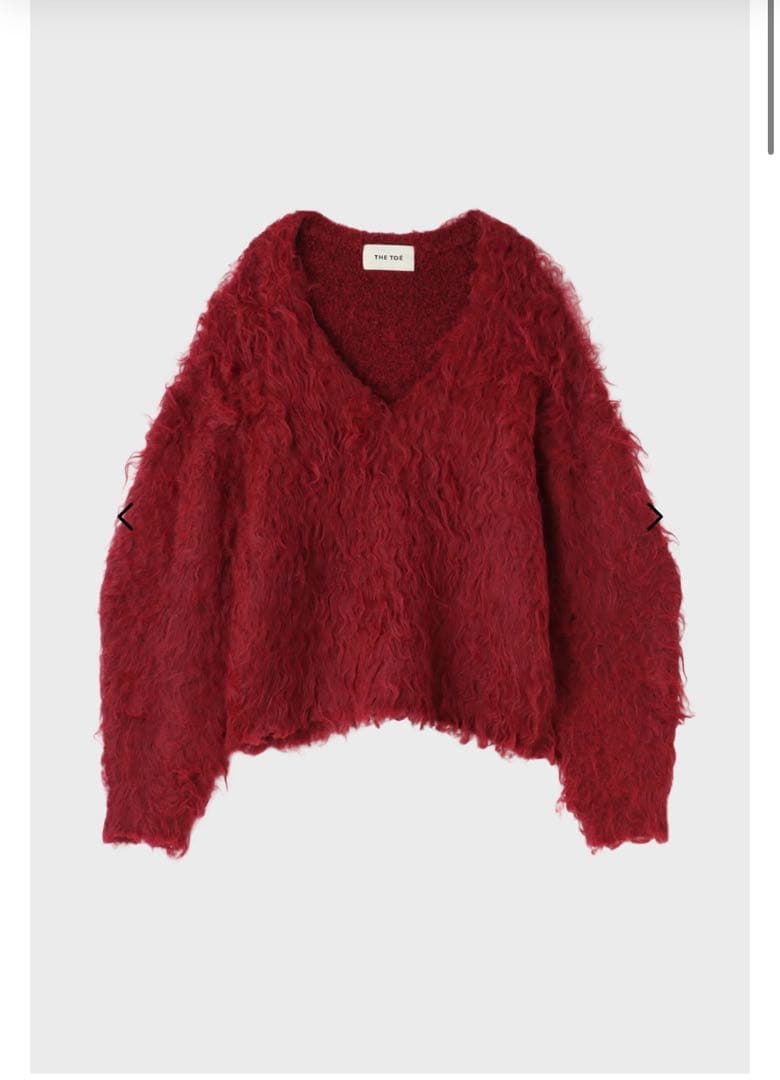 THE TOE シャギーニット赤レッド Shaggy knit