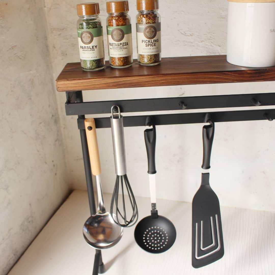 アイアンキッチン小物掛け