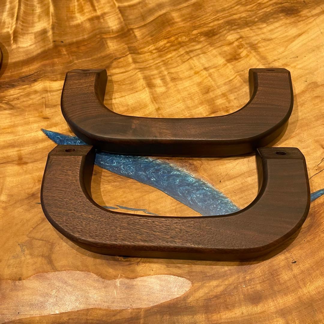 ハイエース用ウォールナットアシストグリップ　　Ａピラー2個セット