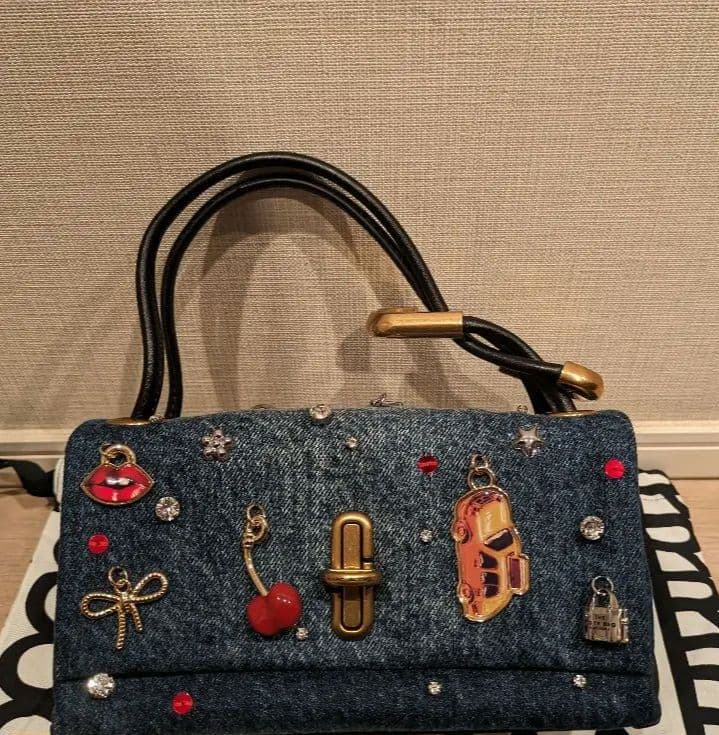 マークジェイコブス　ザトリンケット　チャーム　デニム　ミニデュアルバック　完売品