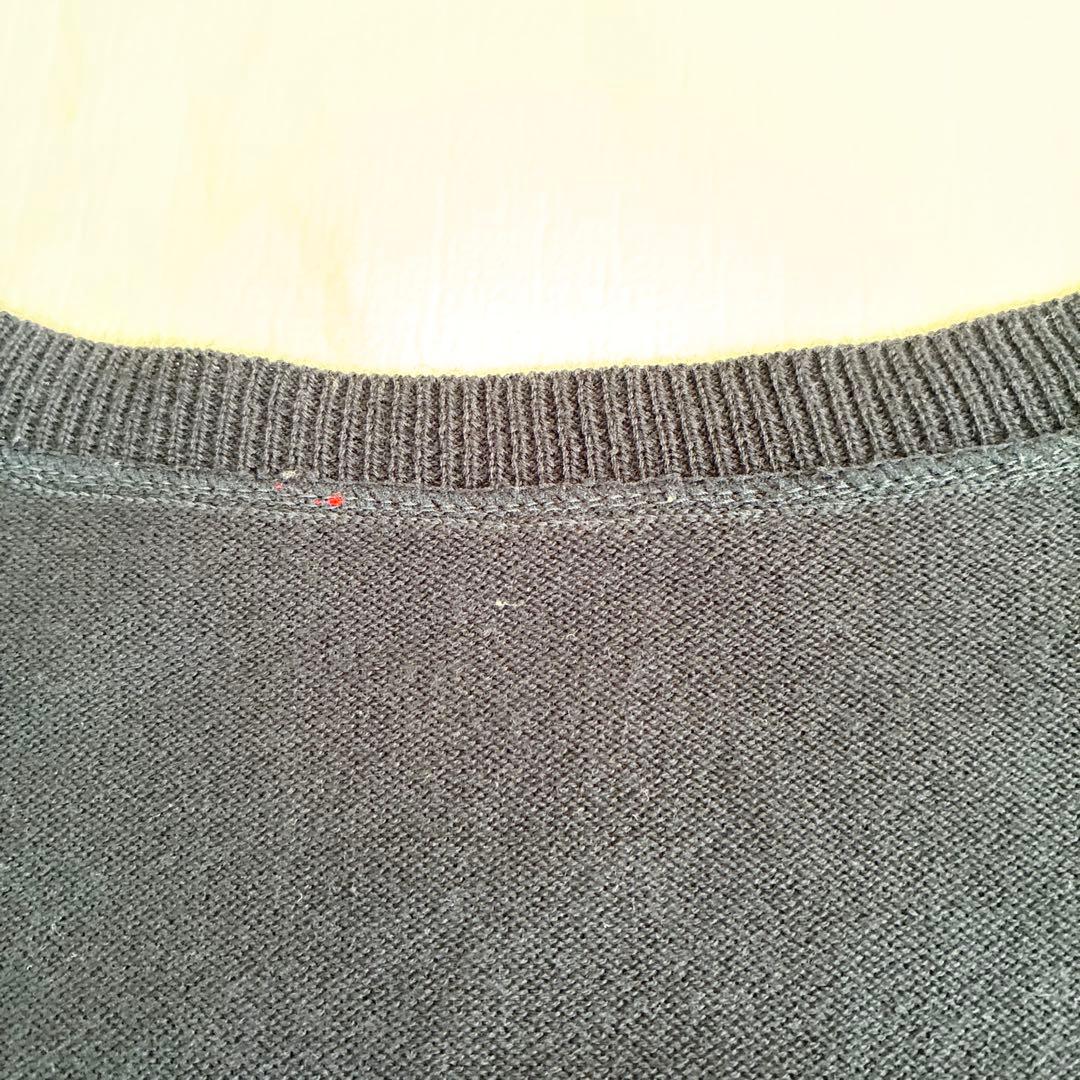 【希少】ヴィヴィアンウエストウッド スカル×オーブ刺繍 ボーダー袖 ニット 紺