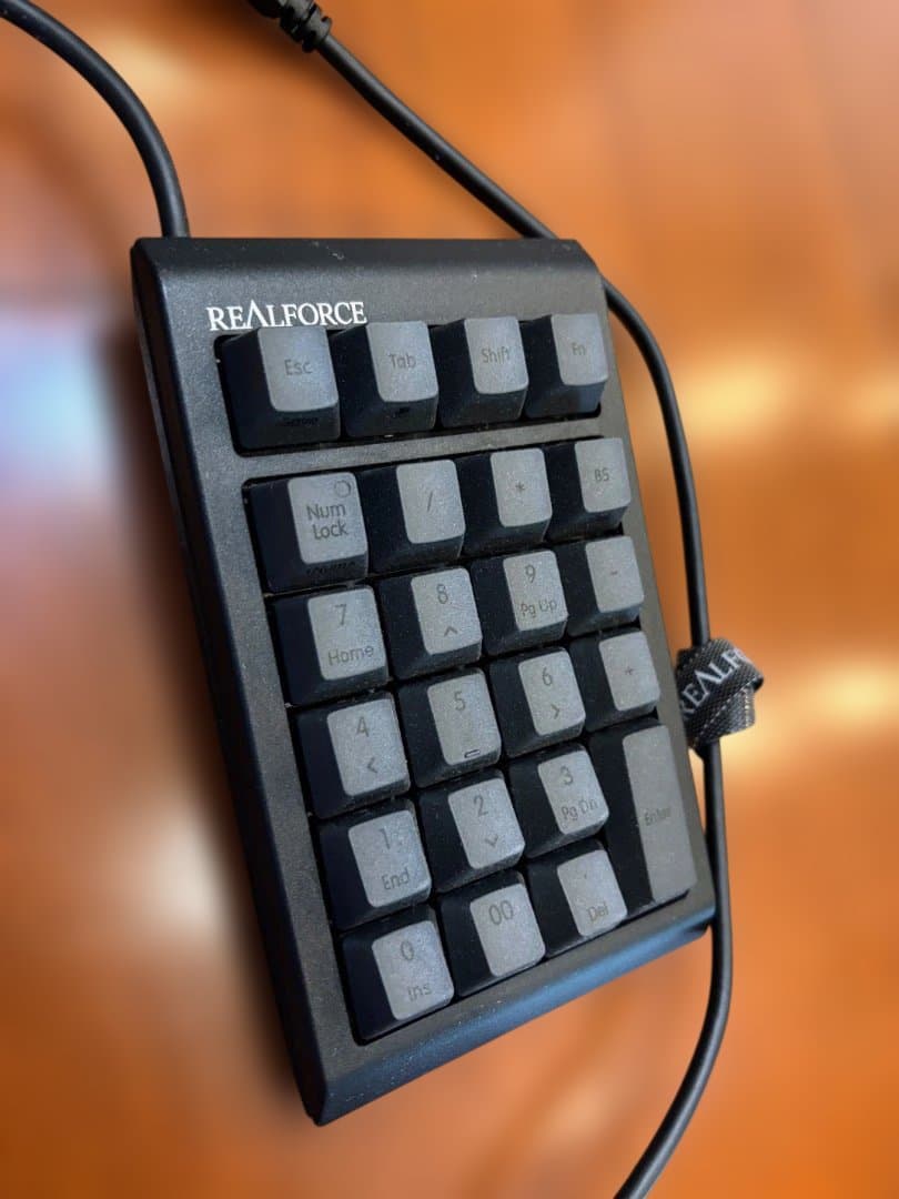 美品：REALFORCE TUX11 テンキー USB接続 ブラック