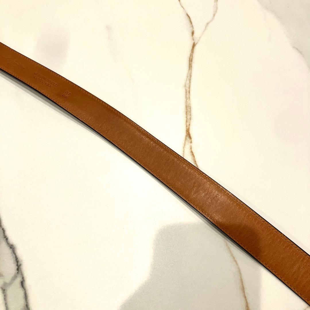 極美品✨K.T. Lewiston シェル コードバン バーガンディ 馬革ベルト