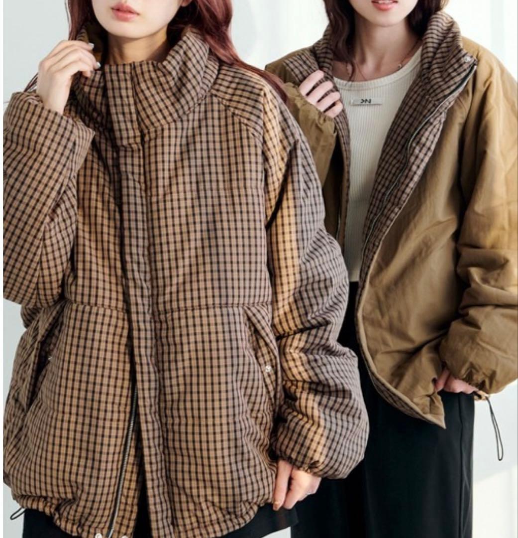 美品！Kastane チェック柄 リバーシブルアウター M 4枚目以降の写真参考