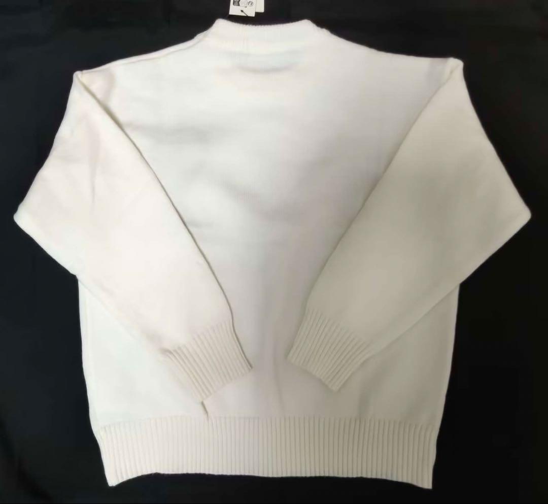 ami ホワイト ハート型スパンコール ニットセーター