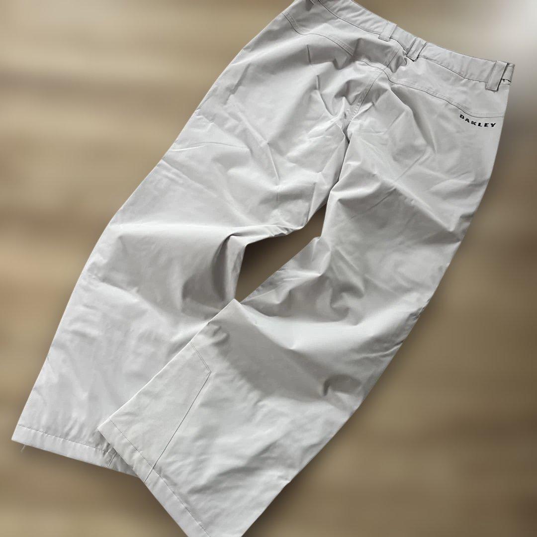 新品　オークリー　メンズ　スノーボードパンツ　オフホワイト　撥水　日本XLサイズ