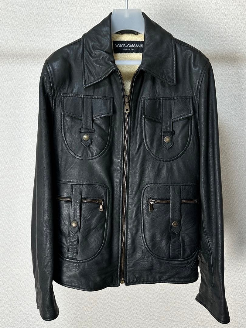 ドルチェ＆ガッバーナ 裏ボアレザージャケット