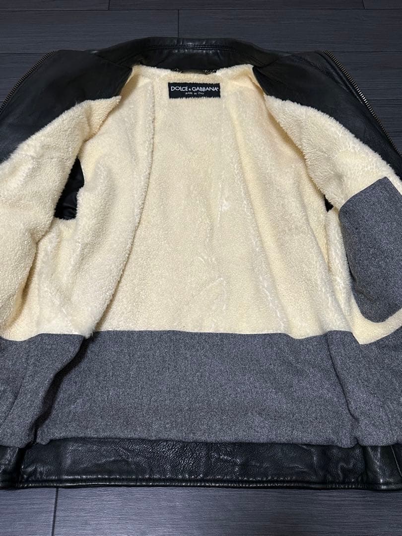 ドルチェ＆ガッバーナ 裏ボアレザージャケット