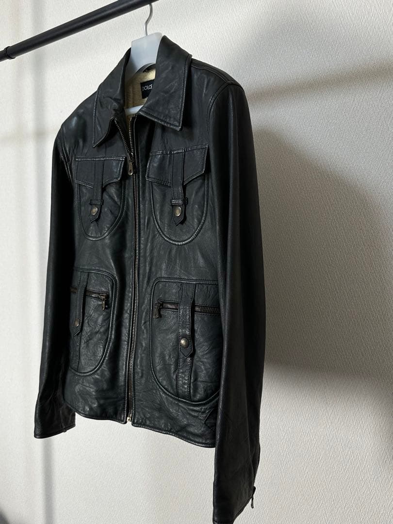 ドルチェ＆ガッバーナ 裏ボアレザージャケット