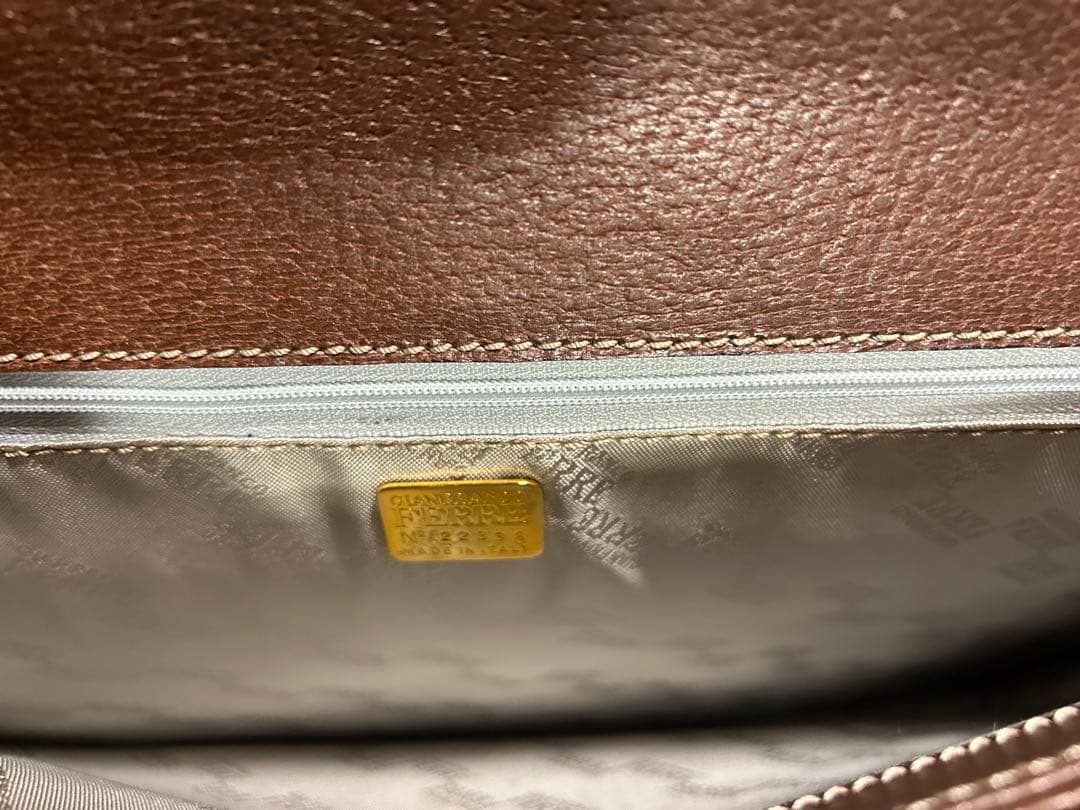 訳アリ！　GIANFRANCO FERRE ブラウン メンズバッグ