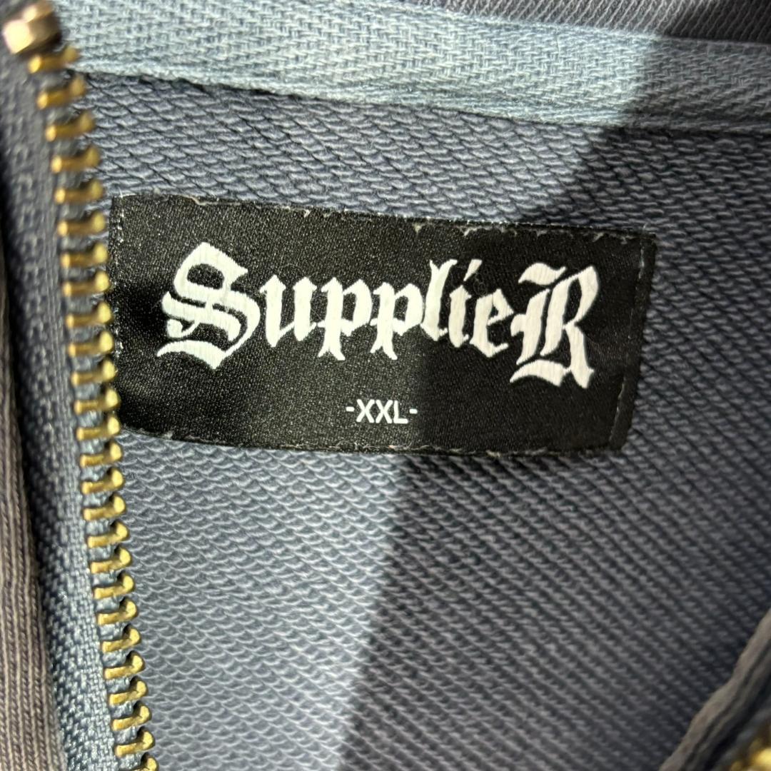 supplier 袖刺繍 フーディージップパーカー XXL　サプライヤー