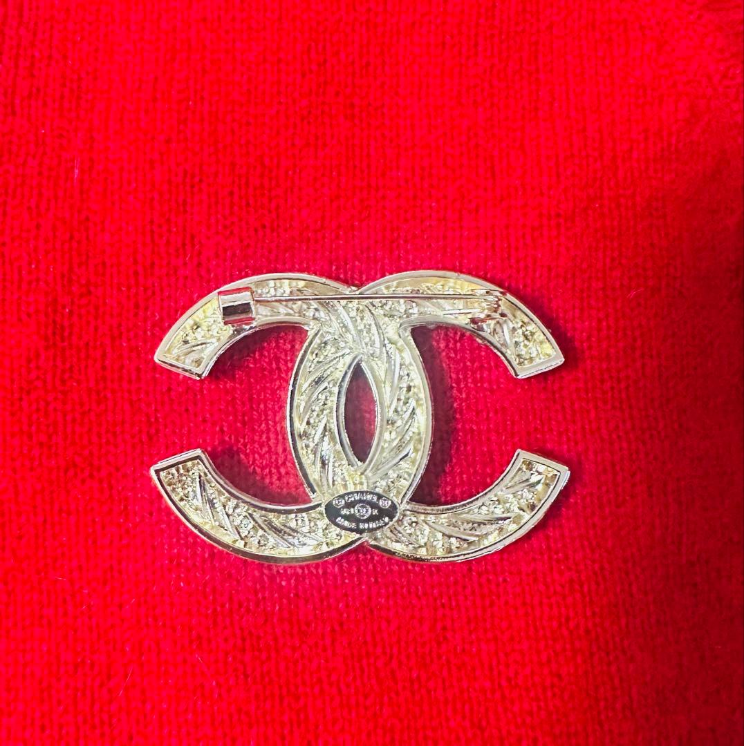 CHANEL CCロゴ ストーン付きブローチ→値引きしました！