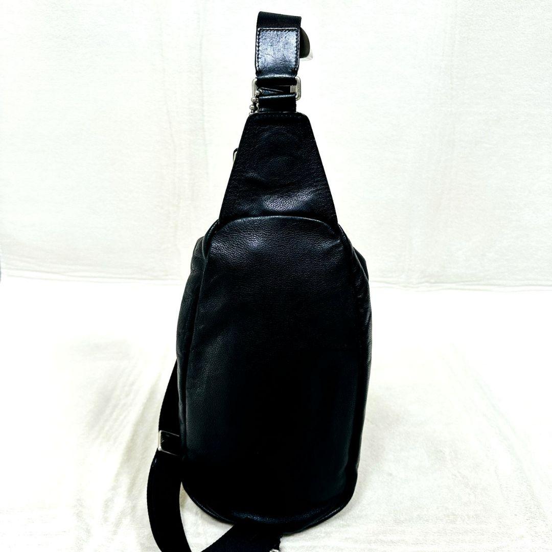 コーチ ボディバッグ トンプソン スリングバッグ ショルダーバッグ レザー 黒