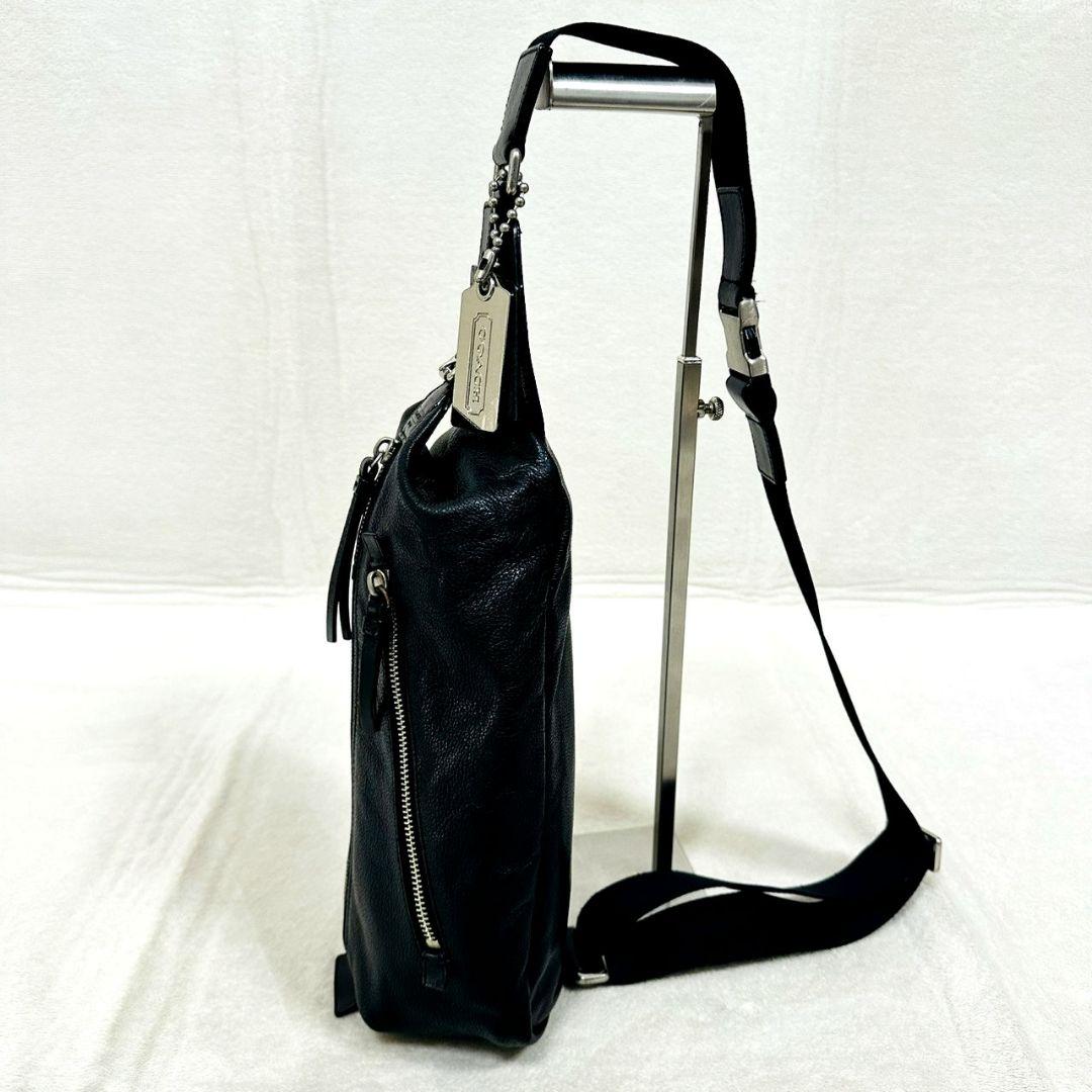 コーチ ボディバッグ トンプソン スリングバッグ ショルダーバッグ レザー 黒