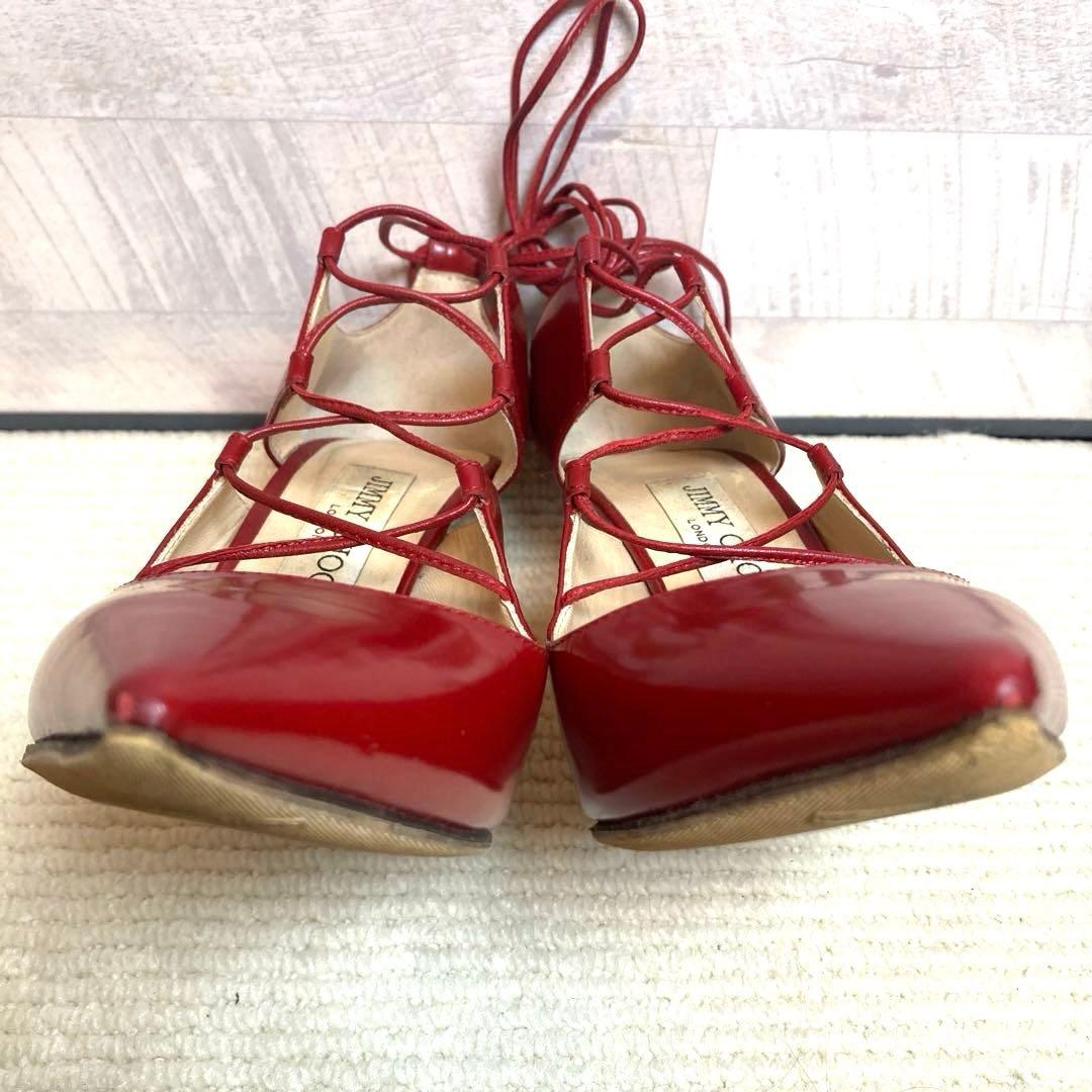 JIMMY CHOO ジミーチュウ　レースアップ　ピンヒール　ポインテッドトゥー