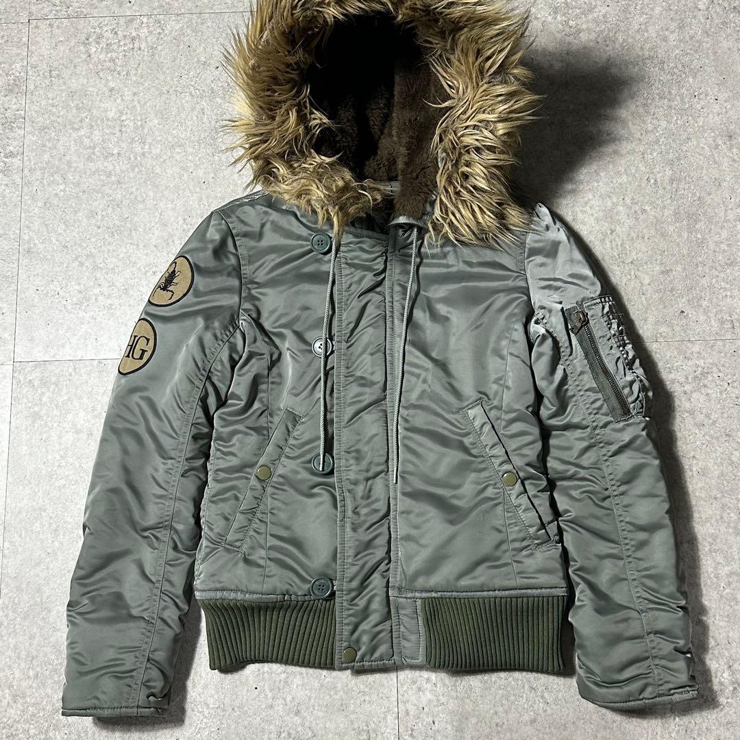 HYSTERIC GLAMOUR N2B グレー ワッペン ミリタリージャケット